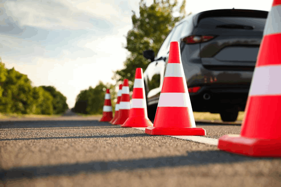 Cones de sinalização